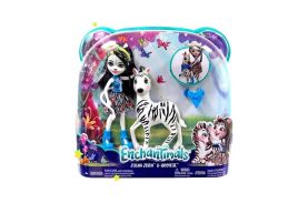 Enchantimals set papusa cu animalut zebra zelena