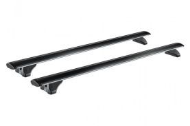 Bare transversale din aluminiu CRUZ Airo FIX Dark 118, 925-713, pentru Chery Tiggo 9 5d (II - integrated railing) (2025-->prezent), Sistem cu prindere pe bare longitudinale integrate