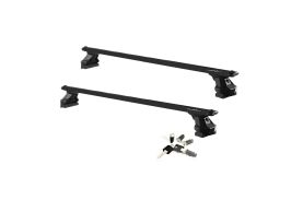 Sistem Bare transversale GV RAPIDO Aluminiu Crossbar Vento negre pentru Volkswagen Transporter (T5) 3-5 usi Van, model 2003 - 2014, Sistem cu prindere in puncte fixe (sistem antifurt inclus)