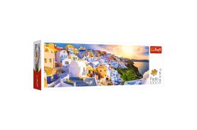 Puzzle trefl 1000 panorama apus in santorini