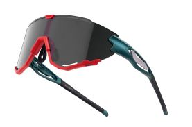 Ochelari Force Creed, lentila neagra oglinda, rosu petrol