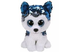 Plus ty 15cm boos catelul slush husky cu paiete