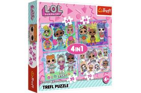 Puzzle trefl lol 4in1 cunoaste papusile
