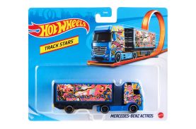 Hot wheels camion mercedes-benz actros albastru