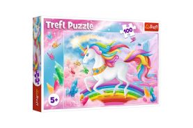 Puzzle trefl 100 lumea de cristal a unicornilor