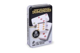 Joc domino 6 culori in cutie de metal
