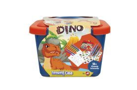 Valiza dinos cu accesorii pentru desen