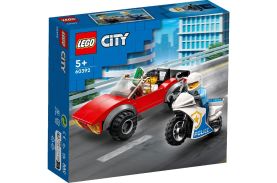 Lego city politist pe motocicleta in urmarirea unei masini 60392