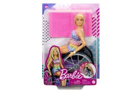 Barbie papusa barbie blonda in scaun cu rotile