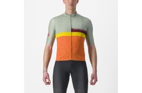 Tricou cu maneca scurta Castelli A Blocco Vernil/Portocaliu/Galben/Visiniu XXL