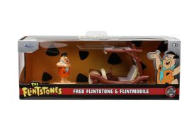 Jada set masinuta metalica flintmobilul scara 1:32 si figurina fred flintstone