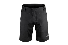 Pantaloni Force MTB-11 cu sub-pantaloni cu bazon, Negru, L