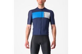 Tricou cu maneca scurta Castelli Prologo 7 Indigo/Albastru/Gri XL