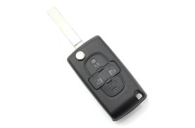 Citroen / Peugeot - Carcasa tip cheie briceag cu 4 butoane, fara suport baterie, model VA2-SH4