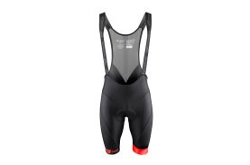 Pantaloni scurti cu bazon si bretele Force B51 Negru-Rosu XS