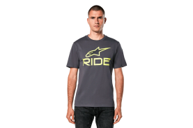 Tricou Alpinestars Ride 4.0 CSF Tee Charcoal/Lime/Black M