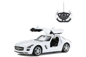 Masina cu telecomanda mercedes-benz sls alb scara 1 la 14