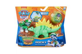 Patrula catelusilor set figurina catelus rocky si dinozaurul stegosaurus