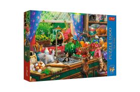 Puzzle trefl 1000 premium plus tea time pisici nazdravane