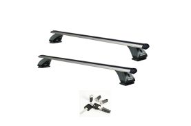 Sistem Bare transversale Green Valley ORIGINAL aluminiu pentru ABARTH 500, 3 usi Hatchback, model 2007-prezent, Sistem cu prindere pe plafon normal (sistem antifurt inclus)