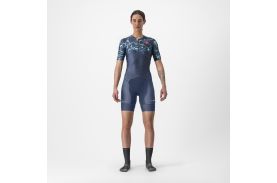 Costum de triatlon cu maneca scurta Castelli Free Sanremo W SS de dama Indigo/Turcoaz XS