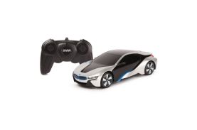 Masina cu telecomanda bmw i8 argintie scara 1 la 24