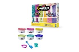 Play-doh set 6 cutii cu nisip colorat si cu diferite texturi