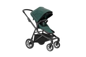 Carucior Thule SLEEK Cadru Negru si Copertina Mallard Green