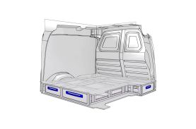 Sistem de sertare sub podea XLD Line Provan 57-1-109-00 pentru VOLKSWAGEN Caddy 2020, ampatament L1 (2755 mm), inaltime H1 (1856 mm)