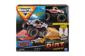 Monster jam set acrobatii cu nisip si macheta zombie
