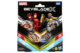 Beyblade x marvel set duo iron man 4-80b si thanos 4-60p