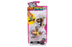 Tech dech sk8 crew pachet 2 seturi placa si figurina 9.6cm casca mov si casti albe