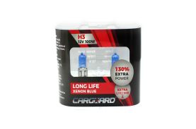 Set de 2 becuri Halogen H3, 100W +130% Intensitate - LONG LIFE - CARGUARD