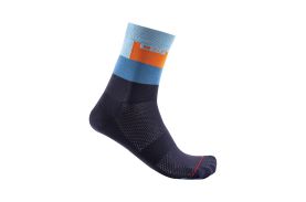 Sosete Castelli Blocco 15 Indigo/Bleu/Portocaliu L/XL 40-43