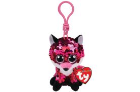 Plus breloc ty 8.5cm sequins vulpe cu paiete