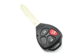 Toyota carcasa cheie 2+1 butoane cu buton rosu panica (fara logo)
