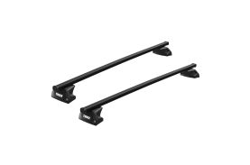 Bare transversale Thule Evo Flush Rail Squarebar pentru JAECOO J8, 5 usi SUV, model 2024 - prezent, Sistem cu prindere pe bare longitudinale integrate