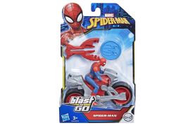Motocicleta lui spiderman cu figurina si lansator
