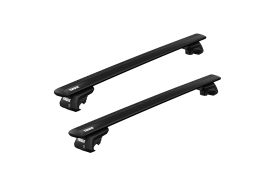 Bare transversale Thule Evo Raised Rail Wingbar Evo Black pentru MERCEDES BENZ Vito 4 usi MPV, model 2015 - prezent, Sistem cu prindere pe bare longitudinale