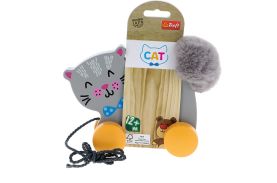 Trefl jucarie de lemn pisicuta