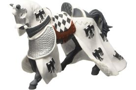 Papo figurina cal drapat alb