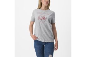 Tricou casual Castelli Pedalare Tee de dama Gri M