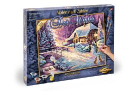 kit pictura pe numere schipper iarna