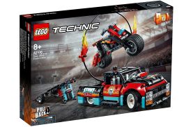 Lego technic camion si motocicleta pentru cascadorii 42106