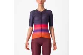 Tricou cu maneca scurta Castelli Climbers 4.0 W de dama Bleumarin/Magenta/Portocaliu XS