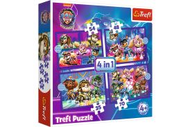 Puzzle trefl 4in1 patrula catelusilor mighty movie eroii