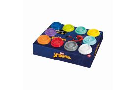 Set 10 borcanase de plastilina spiderman in ambalaj de carton