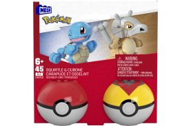 Pokemon mega set doua bile squirtle si cubone 45 piese