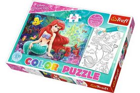 Puzzle trefl color 40 tinutul de sub apa al arielei