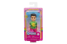 Barbie papusa chelsea baiat brunet cu tricou verde